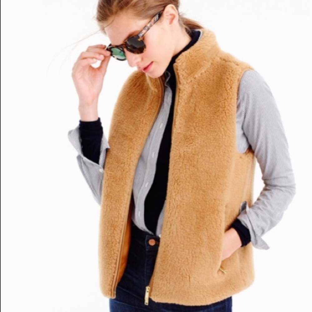 JCrew Faux Fur Excursion Vest